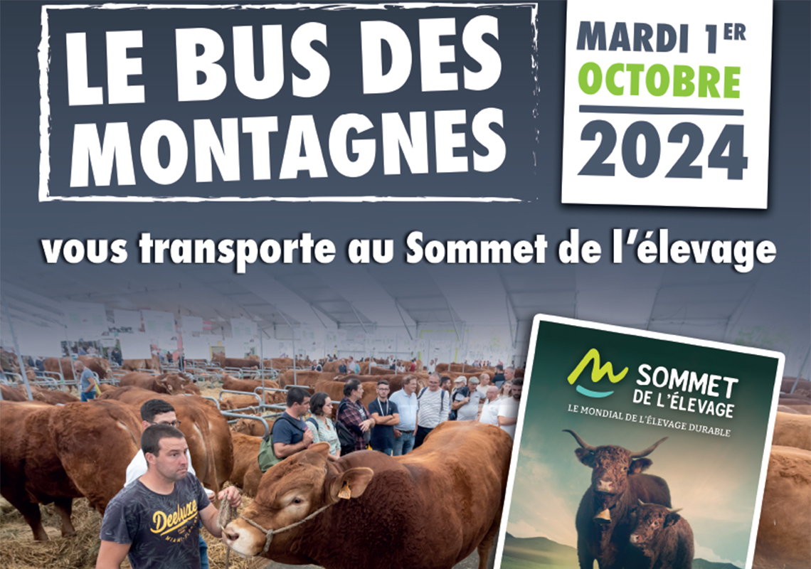 En octobre, visitez le Sommet de l’Élevage grâce au Bus des Montagnes