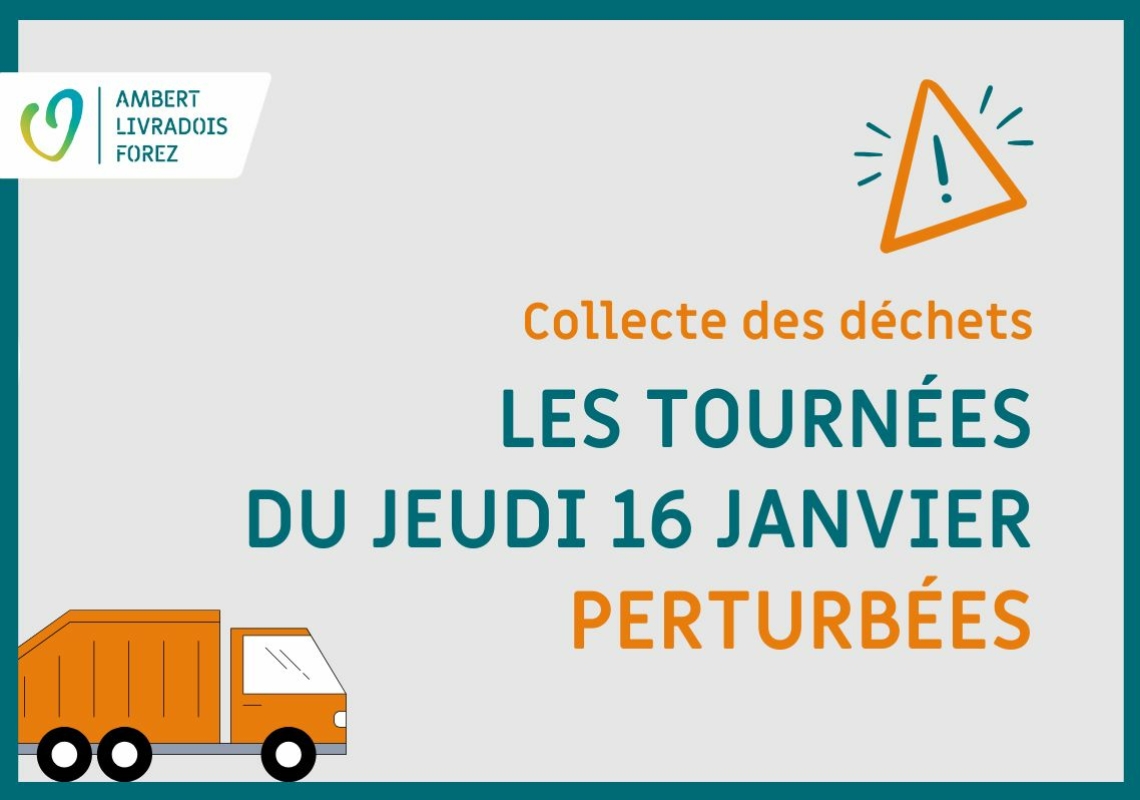 Collecte des déchets : les tournées du 16 janvier perturbées